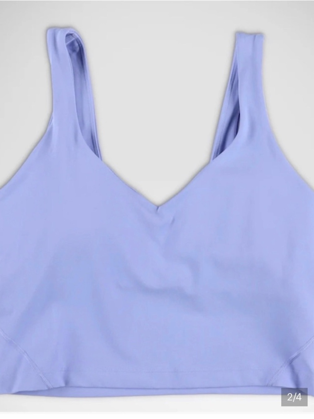 lululemon athletica Light Lavender V‑Neck Performance Tank